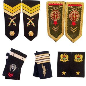 Military Shoulder Boards Mixed Lot Of 5 Pairs Military Surplus Uniform Epaulette
